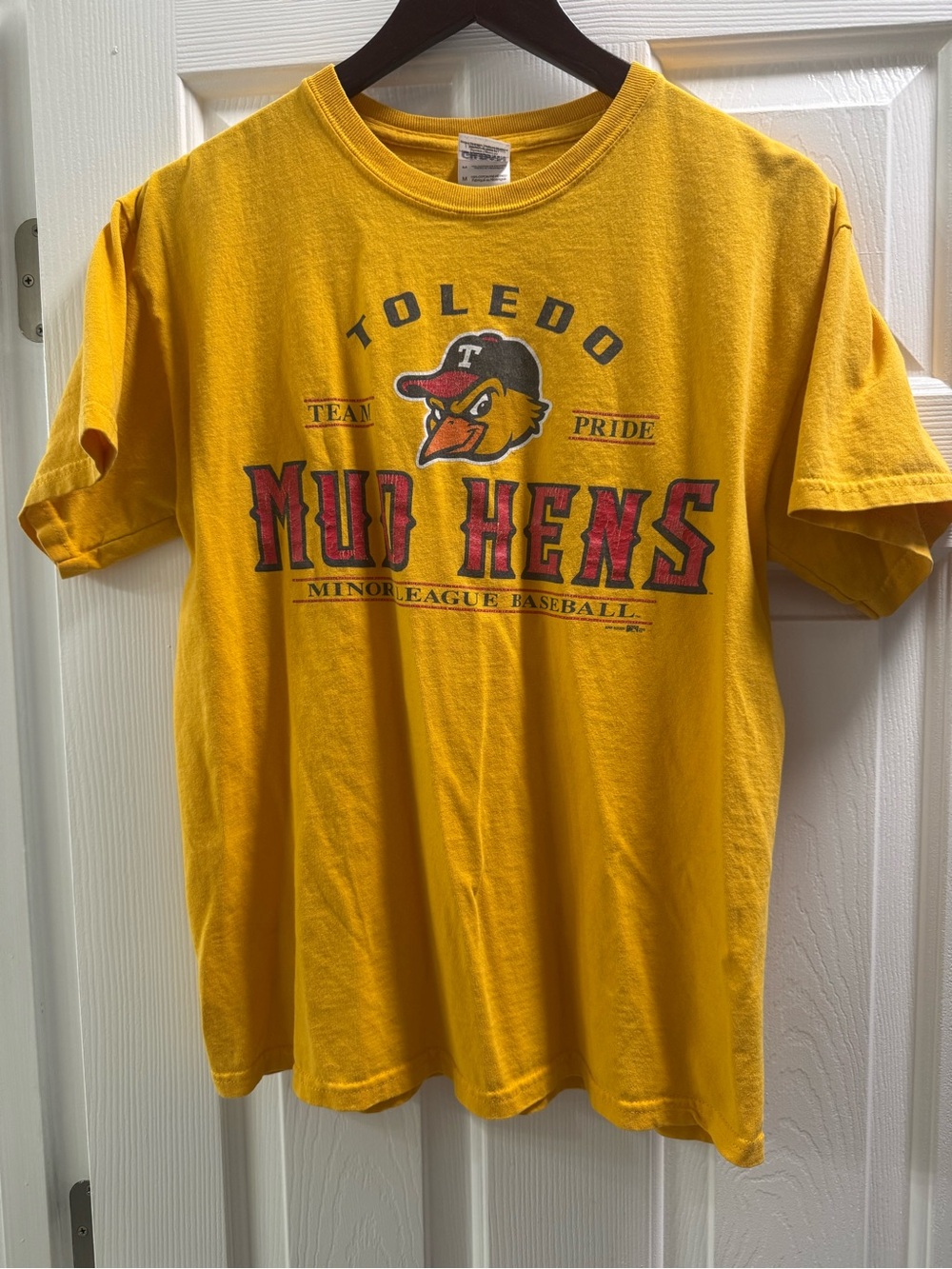 Toledo Mud Hens Yellow Team Pride T-Shirt size medium